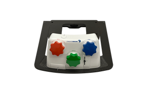 TruPose Head Adjuster — front view showing the three rotational knobs